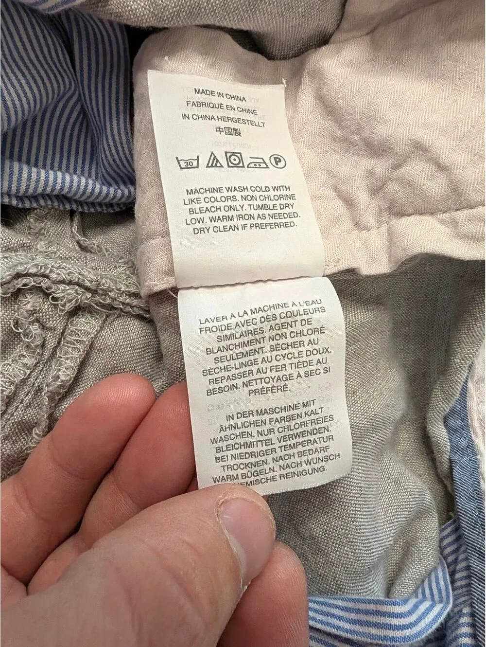 J.Crew Bowery Linen Pants Size W34 L32 Light Gray